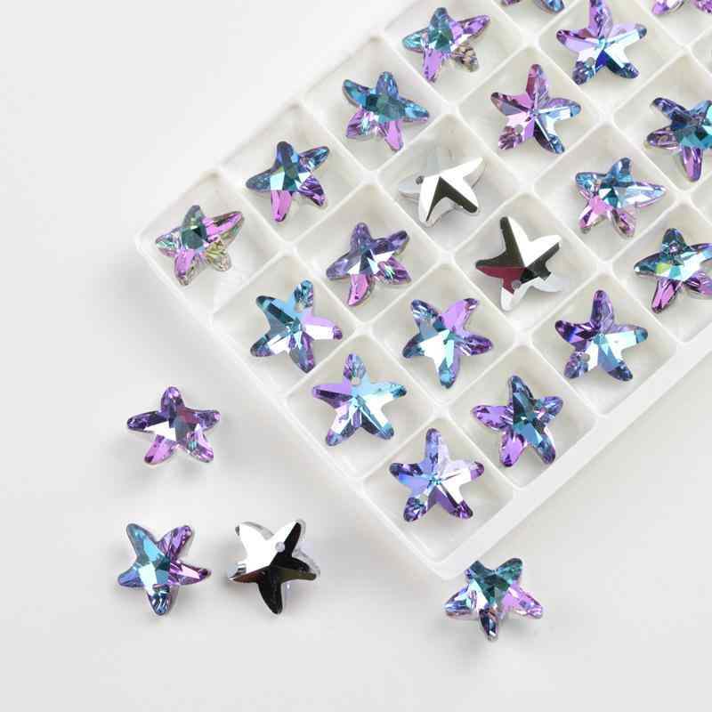 アクセサリーパーツ ガラス製 ピンクアメジスト 一つ穴チャーム 蝶 バタフライ ハート ヒトデ スターフ..