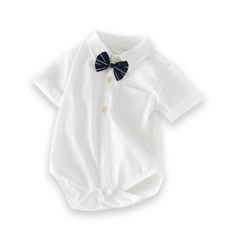 ロンパース 男の子 ベビー 男児 吸汗速乾 柔らか 肌に優しい 綿100% コットン 前開き 夏 半袖 韓国風 カバーオール 三角ボディスーツ 部屋着 パジャマ 出産祝い 新生児 ホワイト 0歳 1歳