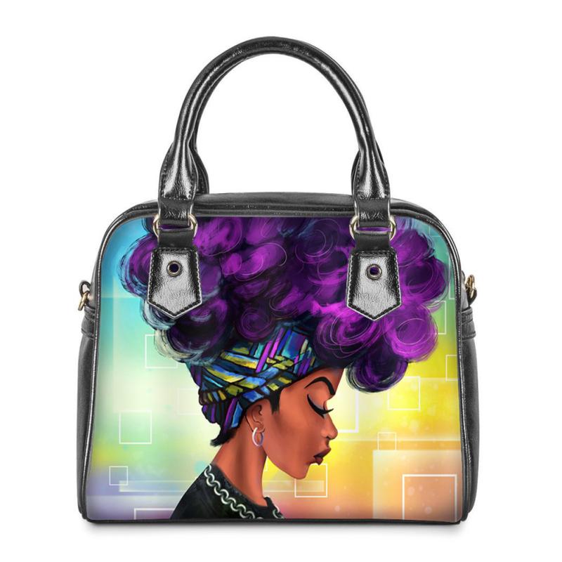 バッグ レディース ショルダーバッグ 斜め掛け ハンドバッグ PUレザー アフリカンプリント 総柄 スクエア型 縦型 ファスナー開閉 携帯ポケット カードポケッ...