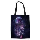 バッグ レディース 帆布 キャンバス 大容量 フクロウ柄 欧米風 カジュアル 通勤 通学 縦型 スクエア ミディアムサイズ トートバッグ ショルダーバッグ 手提...