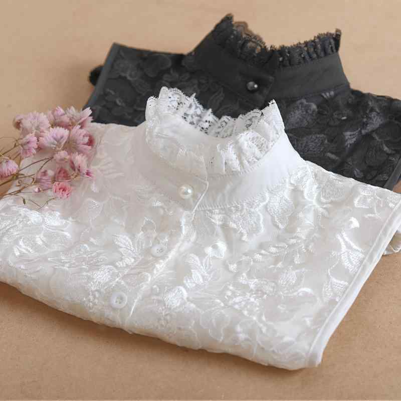 付け襟 レディース 女性用 フリル メローフリル 立ち襟 プリーツ 欧風 韓国風 万能 ブラウス シャツ 重ね着 飾り襟 フェイクカラー オフィス 通勤 秋冬 ...