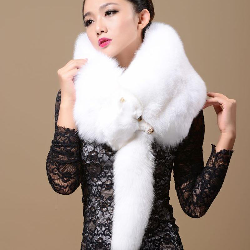 ショール レディース フォックスファー 贅沢な一枚仕立て ホール ホワイト 冬物 結婚式 ブライダル 花..
