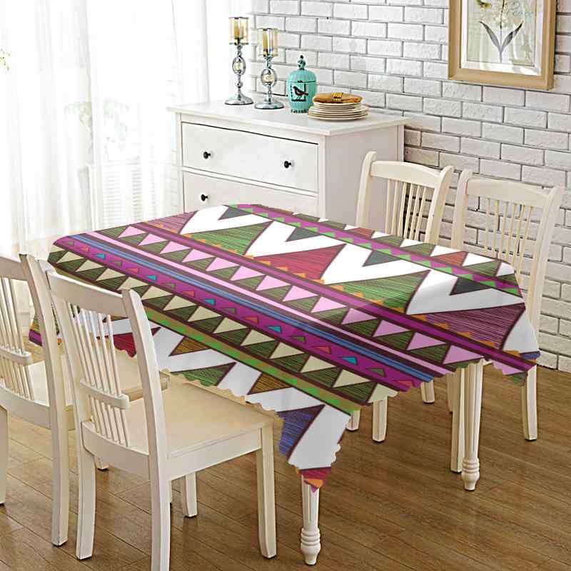 テーブルクロス 幾何学模様 モダンデザイン ポリエステル製 家庭用 ダイニングテーブル コーヒーテーブル テレビボード 長方形 円形対応