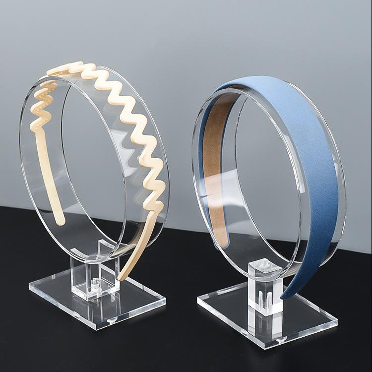 アクセサリースタンド ディスプレイ アクリル製 透明 大型 自立型 卓上 ヘアバンド カチューシャ ヘア..