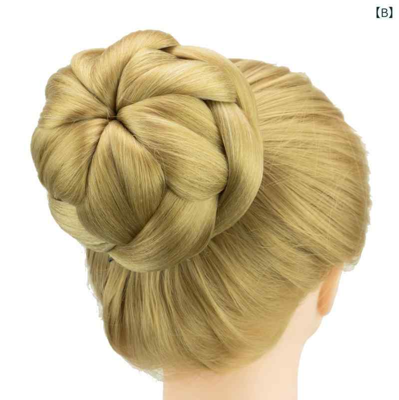 モズラボのウィッグ レディース お団子 シニヨン ヘアピース つけ毛 和装 ダンス 発表会 髪飾り 耐熱 簡単 着物 浴衣 まとめ髪 社交ダンス 成人式 結婚式 演奏会 ボリューム アップ｜アングル3