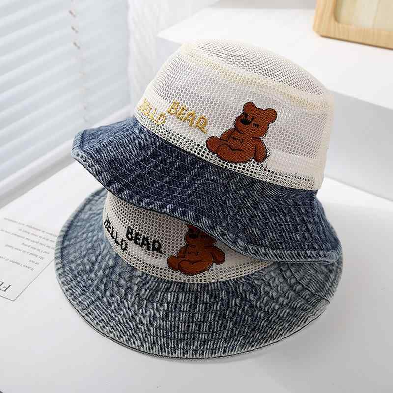 バケットハット キッズ 女の子 UVカット 日よけ 通気性 メッシュ 薄手 夏用 ポリエステル素材 キャラク..