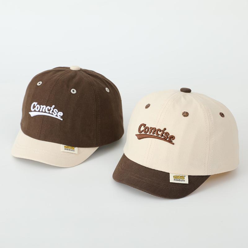 キャップ ベビー キッズ 子供 男の子 女の子 男女兼用 春秋 日よけ UVカット 紫外線対策 韓国風 アルファベット 切り替え バイカラー おしゃれ かわいい 野球帽 お出かけ レジャー