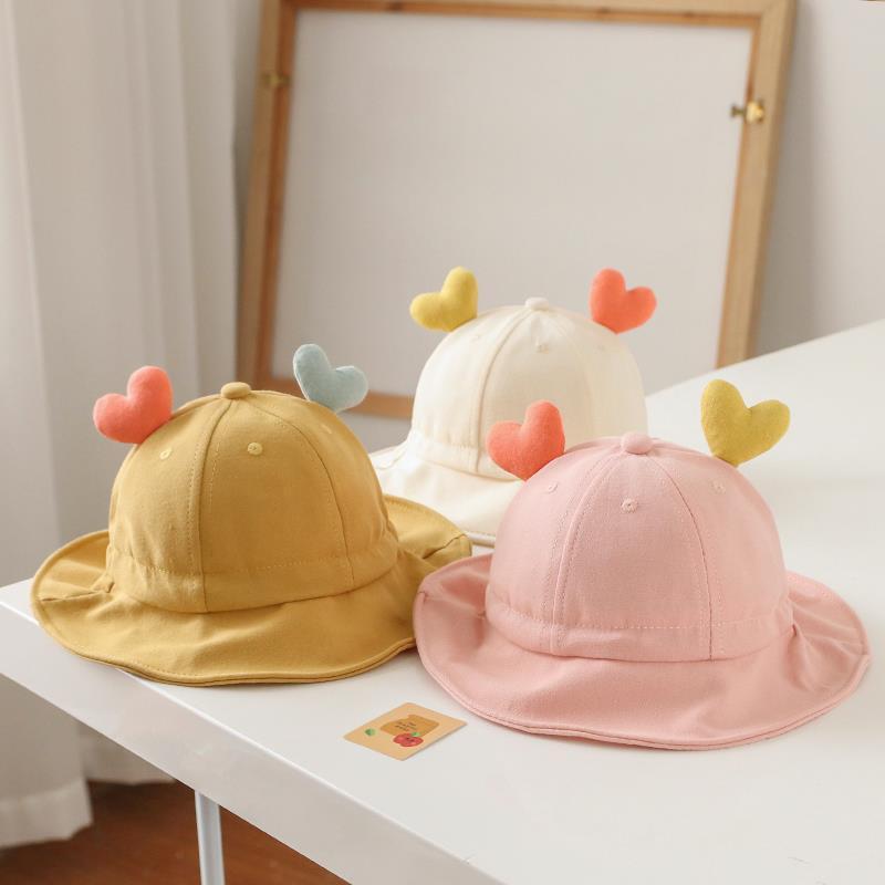 バケットハット UVカット 日よけ ベビー キッズ 男の子 女の子 薄手 韓国風 綿100% コットン素材 かわいい キュート 春夏秋