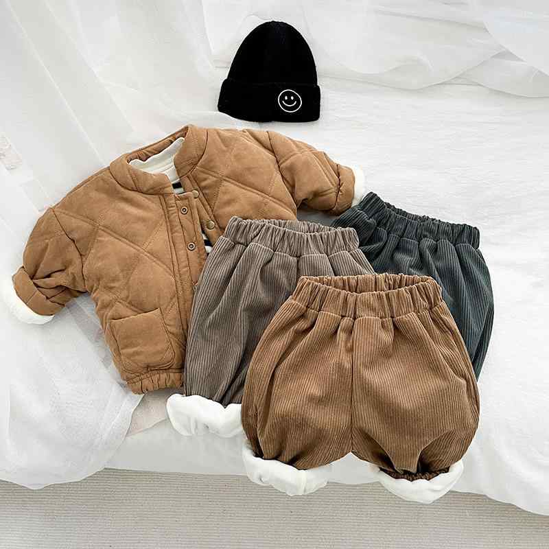 パンツ 男の子 ベビー キッズ 裏起毛 コーデュロイ ロングパンツ 柔らかい ウエス...