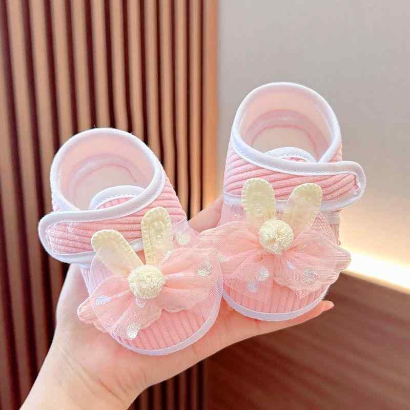 ベビーシューズ 女の子 赤ちゃん 幼児 春秋 6-12ヶ月 ソフトソール 滑り止め よちよち歩き ファースト ステップ マジックテープ 綿布製 蹴り防止 プリンセススタイル(4)