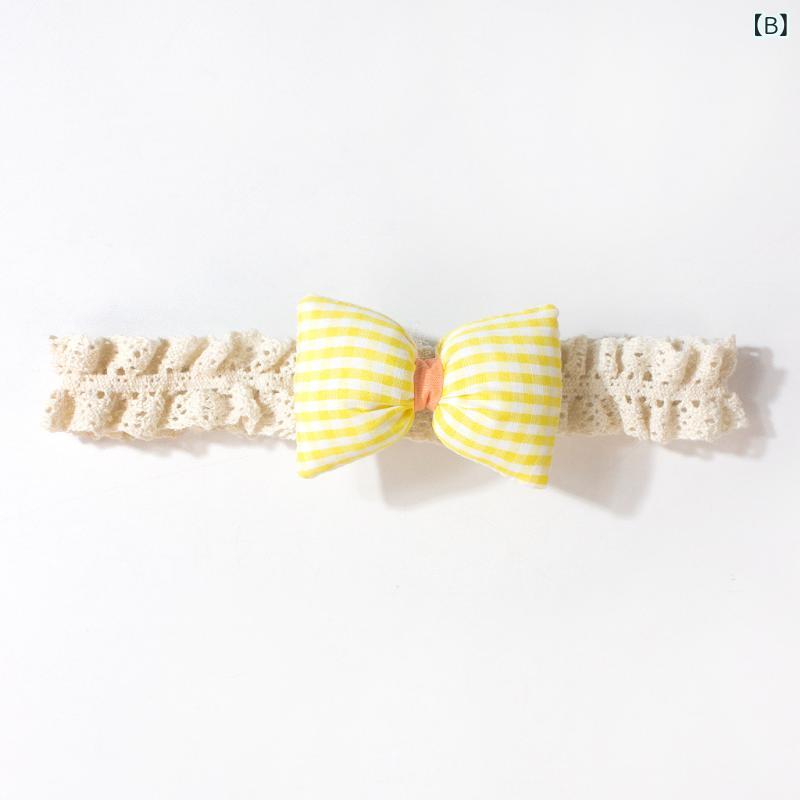 モズラボのヘアバンド ベビー キッズ かわいい レース リボン 薄手 柔らかい 快適 ポリエステル素材 多色展開 欧米風 プリンセスデザイン 赤ちゃん ヘッドバンド｜アングル3