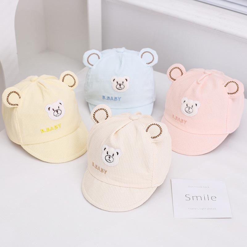 キャップ ベビー 男の子 UVカット 日よけ 薄手 通気性 かわいい 新生児 幼児 春夏秋 お出かけ用 ピンク..