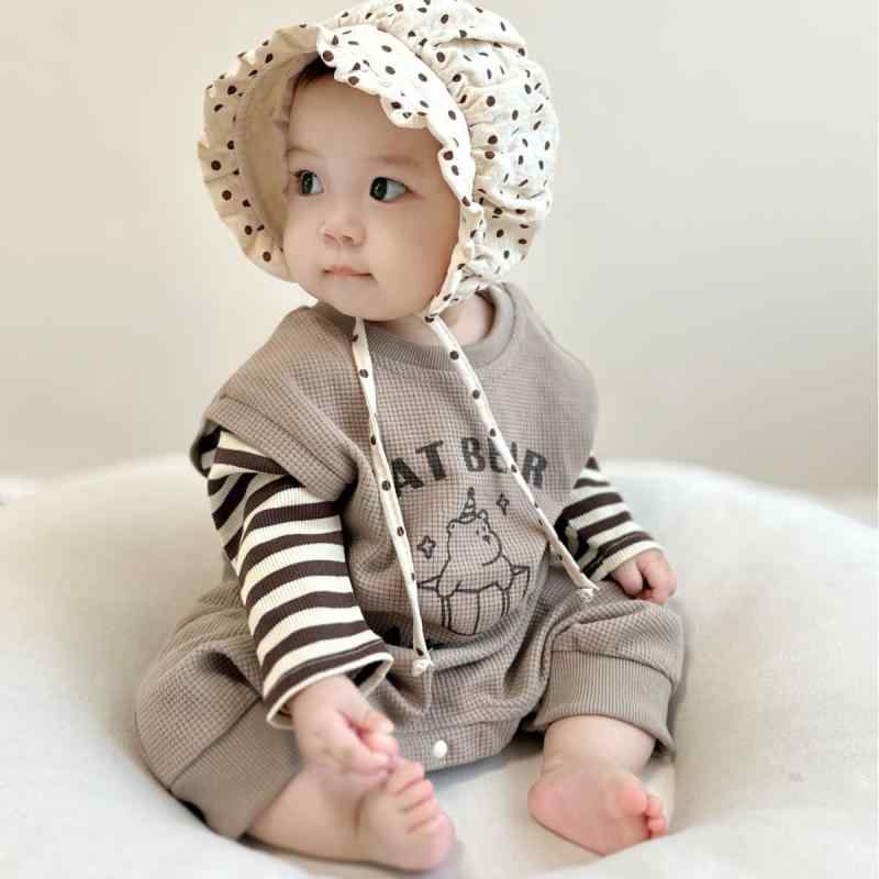 帽子 ベビー 女の子 春秋 広つば 水玉 ドット柄 かわいい プリンセスハット UVカット 日よけ お出かけ おしゃれ 保温 防風 コットン 乳幼児用 オフホワイト カーキ