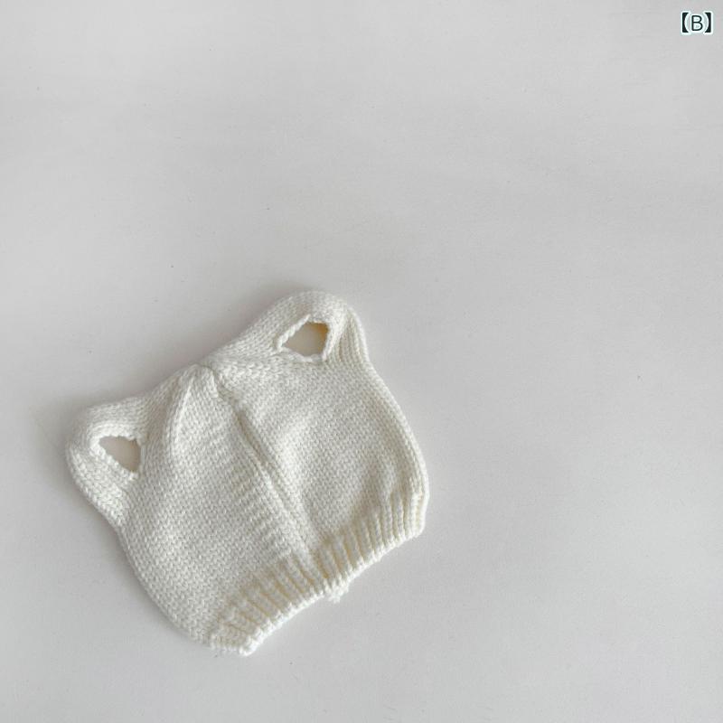 ニット帽 防寒 防風 あったか ベビー キッズ 男の子 女の子 秋冬 かわいい 耳当て付き アニマルデザイン アクリル素材 0歳 1歳 2歳 3歳向け