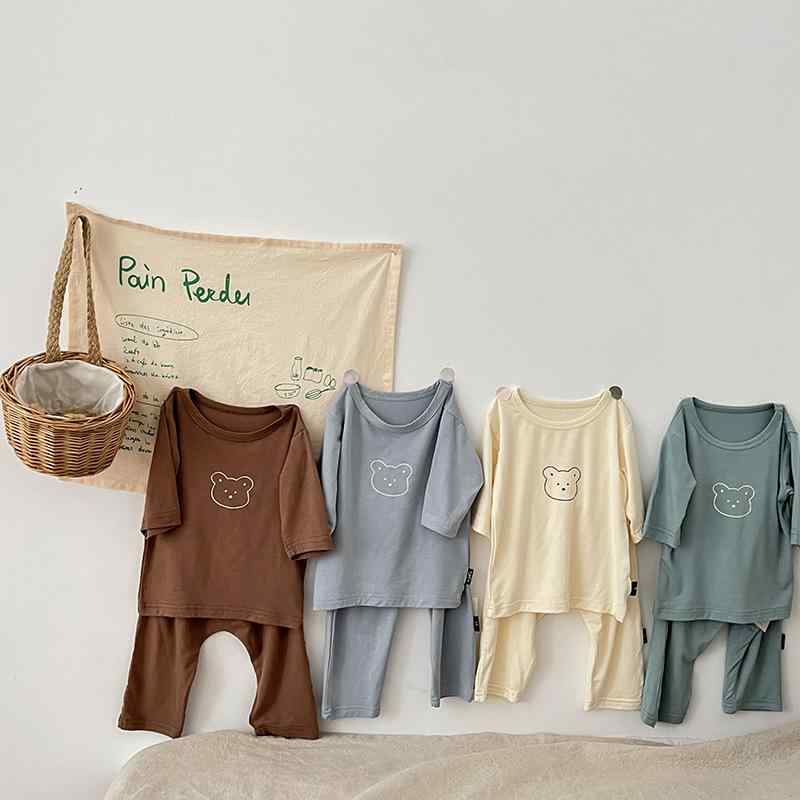 ベビー服 新生児 赤ちゃん 男の子 女の子 ユニセックス 接触冷感 吸汗速乾 シルキー なめらか 薄手 長袖 腹巻き付き ルームウェア パジャマ 部屋着 春秋 上下2点セット