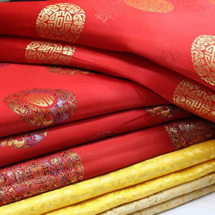 生地 チャイナ風 中国伝統柄 レトロ ジャカード織り 錦緞 ポリエステル シルク調 織り錦 サテン ドラゴン柄 花柄 秋冬 紅木家具用 座布団 クッション 抱き枕 唐装ベスト 子供服 舞台衣装 装飾用 布地