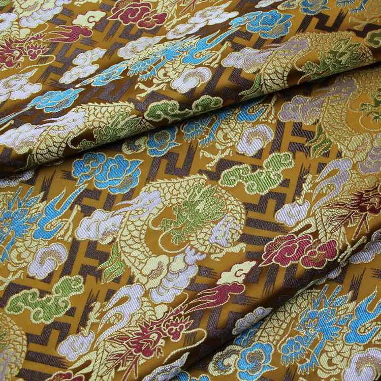 錦織 生地 中国風 舞台衣装 撮影用 モンゴル チベット 民族衣装 ジャガード織り ハンドメイド装飾 雲錦 蔵錦 シルク風 ポリエステル アンティーク調 レトロ 古典柄 秋冬