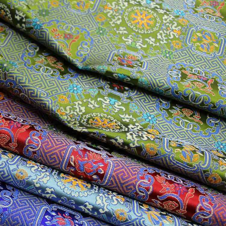 生地 ポリエステル 錦緞 ジャガード織 中国風 シルク調 光沢 高級感 厚手 チャイナドレス 蒙古袍 舞台..