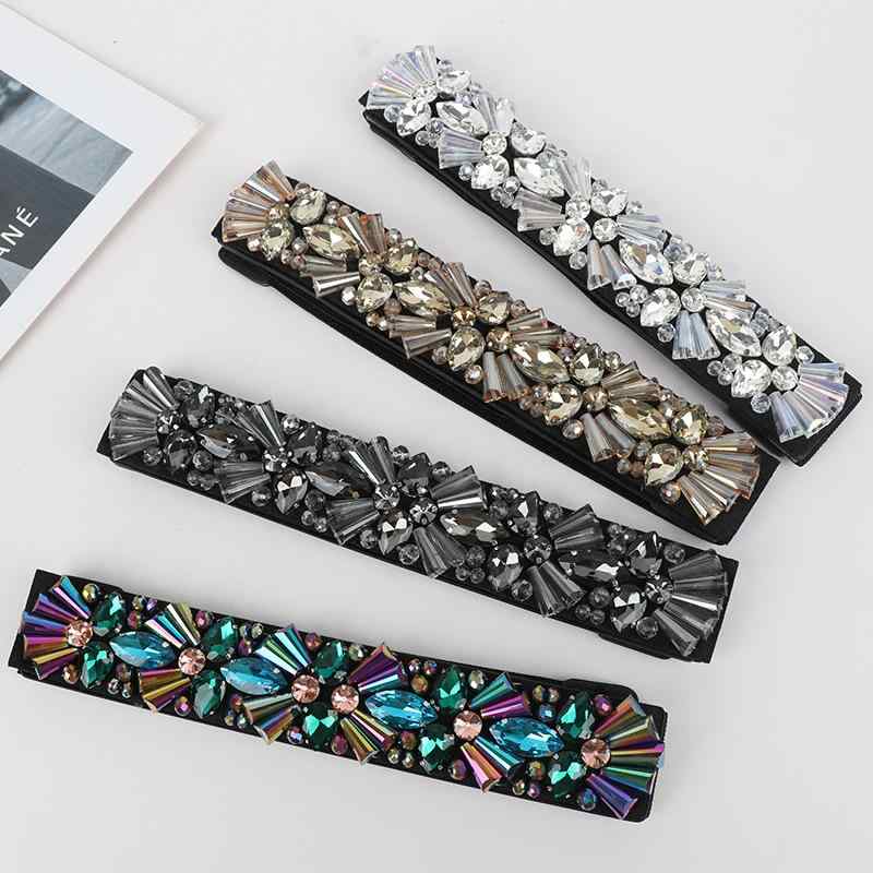 ・カテゴリ: ウエストバンド・性別: 女性・対象年齢: 成人・素材: 伸縮性バンド・デザイン: ラインストーン装飾・カラー展開: ホワイト、ブラック、シャンパン、マルチカラー・スタイル: エレガント・ベルト仕様: シングルループ・長さ: 6...