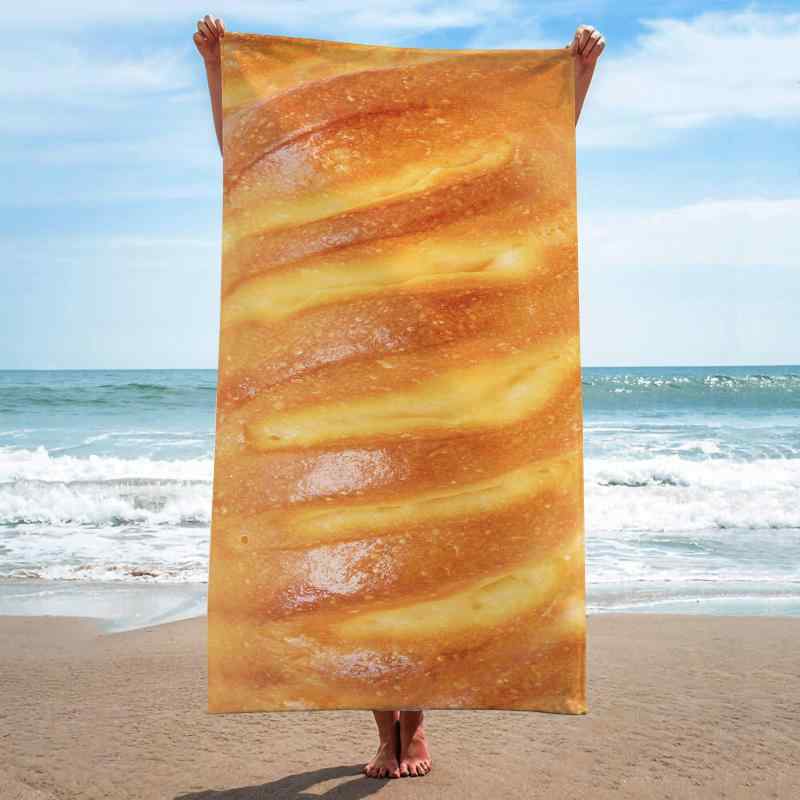 ビーチタオル バスタオル マイクロファイバー 吸水速乾 軽量 薄手 大判サイズ スクエア 3Dデジタルプリ..