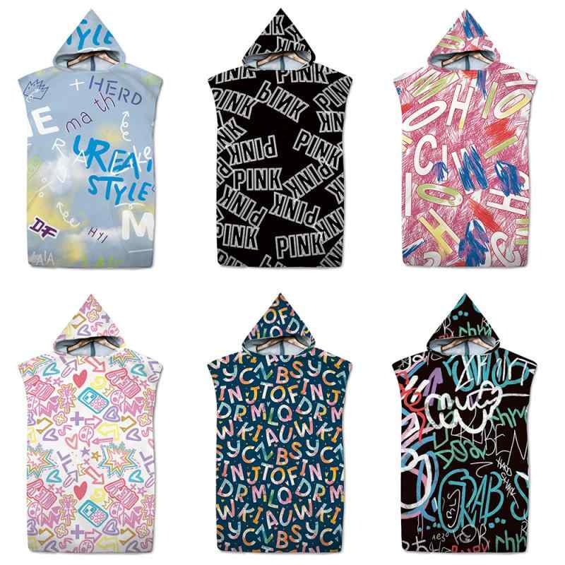 着るバスタオル ポンチョ 大人用 子供用 男女兼用 マイクロファイバー 吸水速乾 フード付き 海水浴 プ..