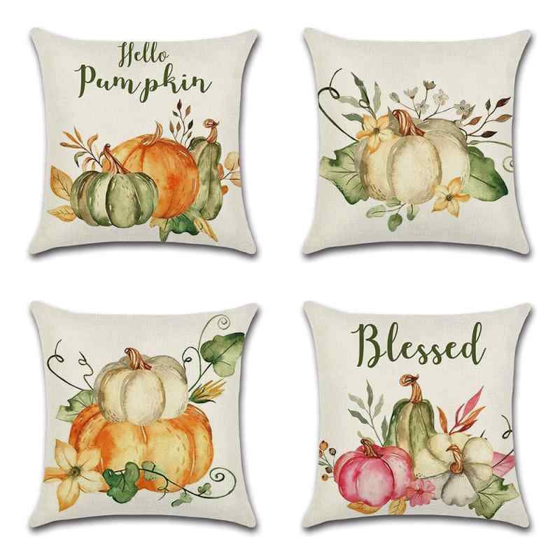 クッションカバー ハロウィン パンプキン カートゥーンデザイン 45x45cm リビング ソファ インテリア ..