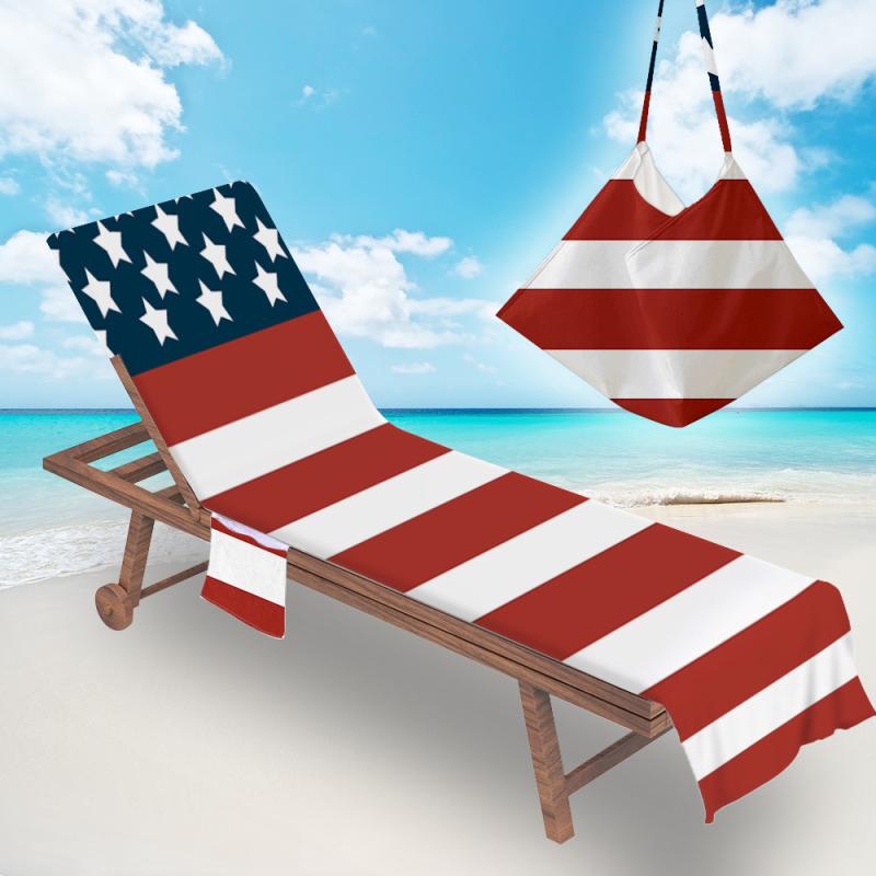 ビーチチェアカバー マイクロファイバー 吸水速乾 3Dデジタルプリント ボール柄 大判 約75cm 200cm リ..