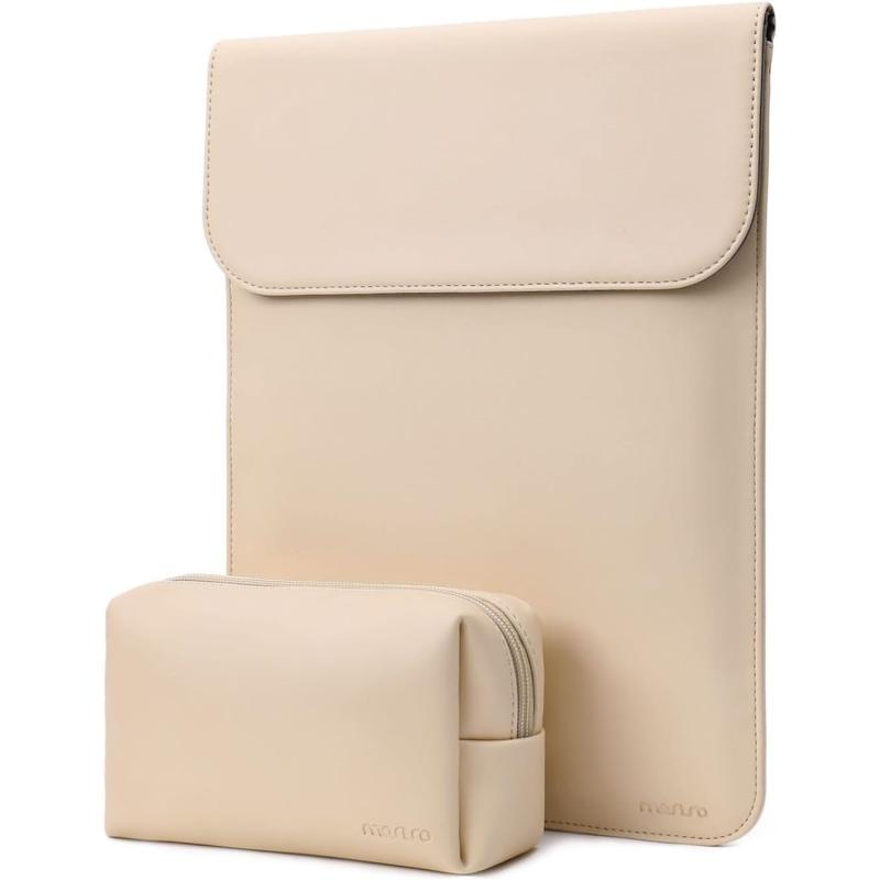 パソコンケース ユニセックス 13インチ ノートPC対応 インナーバッグ PUレザー シンプル おしゃれ 通勤 通学 ビジネス ピンク ライトブルー ブラック ブラウン グレー