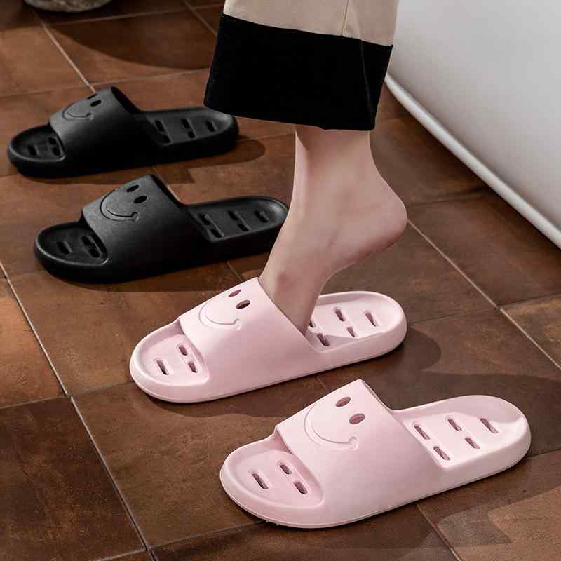 シャワーサンダル 男女兼用 速乾 水はけ 軽量 耐摩耗 スマイル EVA素材 浴室用 バスルーム トイレ ベランダ 室内履き ルームシューズ ワンベルト
