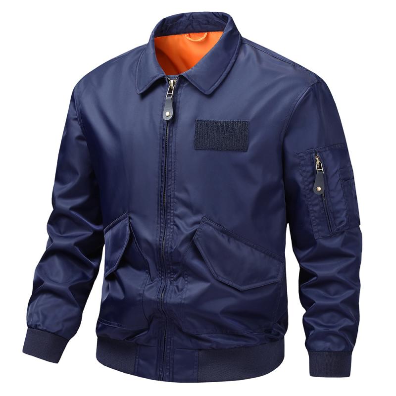 ジャケット メンズ 通気性 ゆったり ショート丈 フライトジャケット MA-1 ブルゾン アメカジ ストリート カジュアル スポーツ アウトドア ワーク 襟付き 春秋 長袖 多ポケット