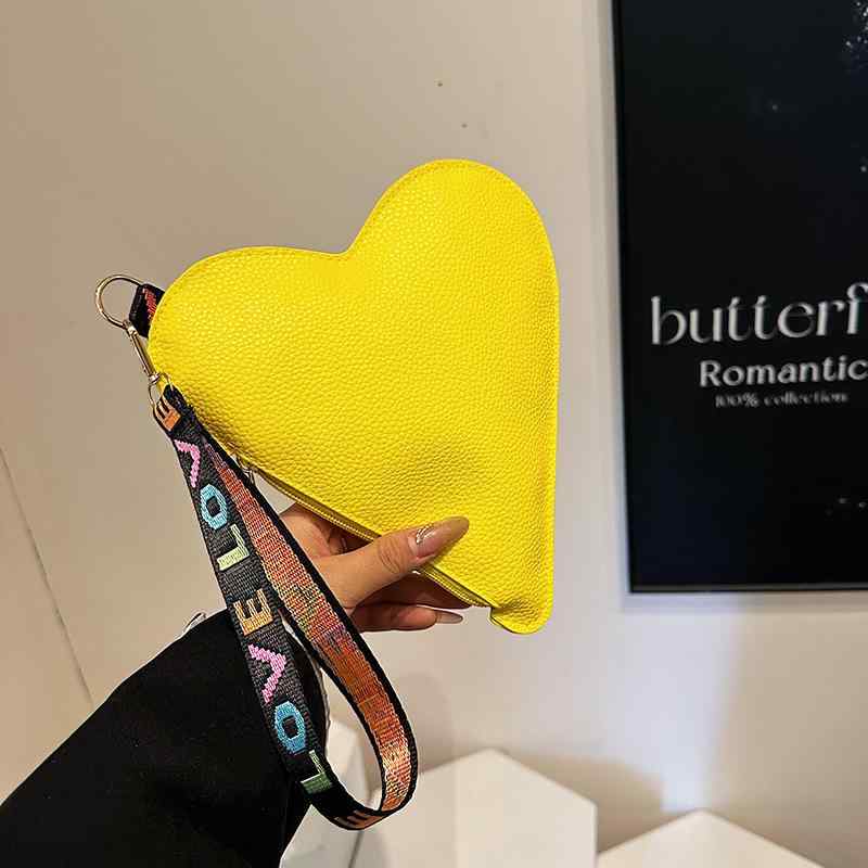 ポーチ ハート型 ミニ キャンバス生地 ジッパー開閉 リップケース 小銭入れ コインケース 韓国風 ユニークデザイン バイカラー キャンディカラー おしゃれ トレンド ミニバッグ 日常使い