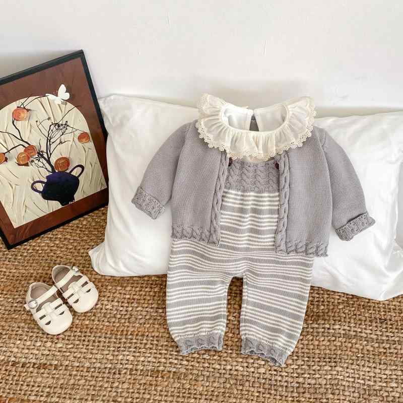 ベビー服 男女兼用 赤ちゃん 乳幼児 春秋 コットン 綿素材 長そで ニット セーター...