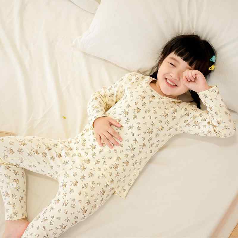 パジャマ キッズ 男の子 女の子 男女兼用 保温 厚手 ストレッチ 吸湿速乾 縫い目なし 肌に優しい 綿混 ルームウェア かわいい キャラクター柄 長袖 ロングパンツ 春秋冬 上下セット