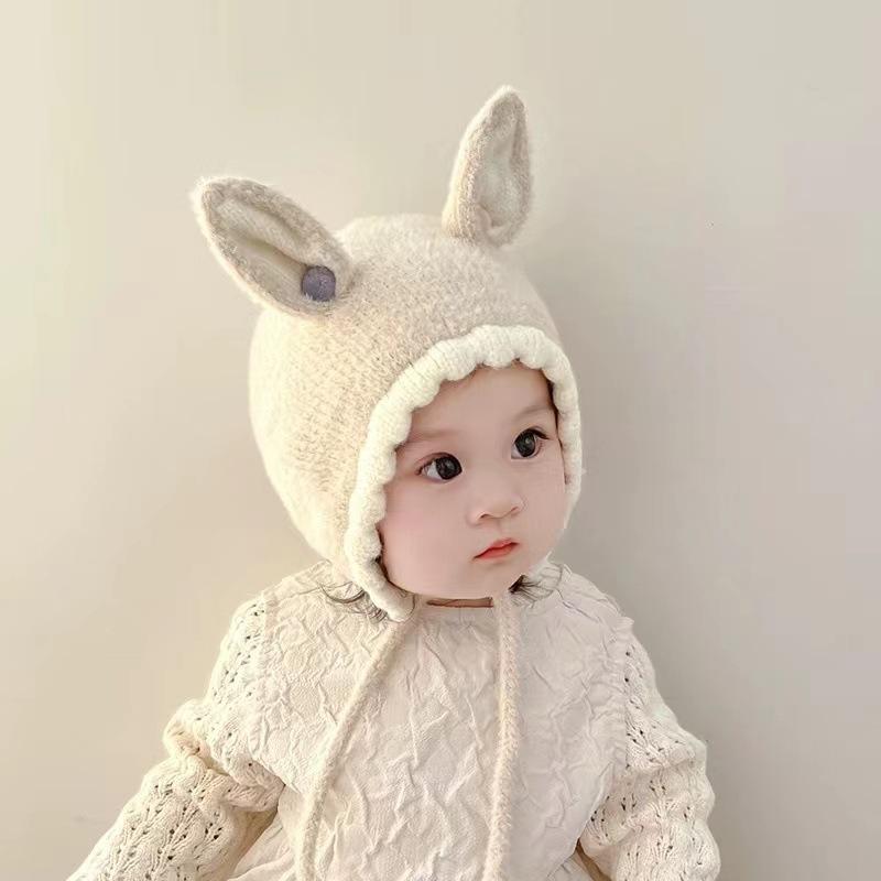 ベビー帽子 男の子 女の子 秋冬 あったか 防寒 保温 もこもこ ふわふわ 柔らかな肌触り 耳当て付き ニ..