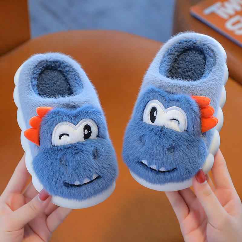 ルームシューズ キッズ ベビー 男の子 女の子 あったか 保温 防滑 恐竜柄 キャラクター かわいい もこ..