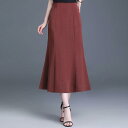 スカート レディース 春夏 ハイウエスト ロング丈 スタイルアップ マーメイドスカート ジャガード織り柄 無地 通勤 オフィス エレガント 上品 きれいめ