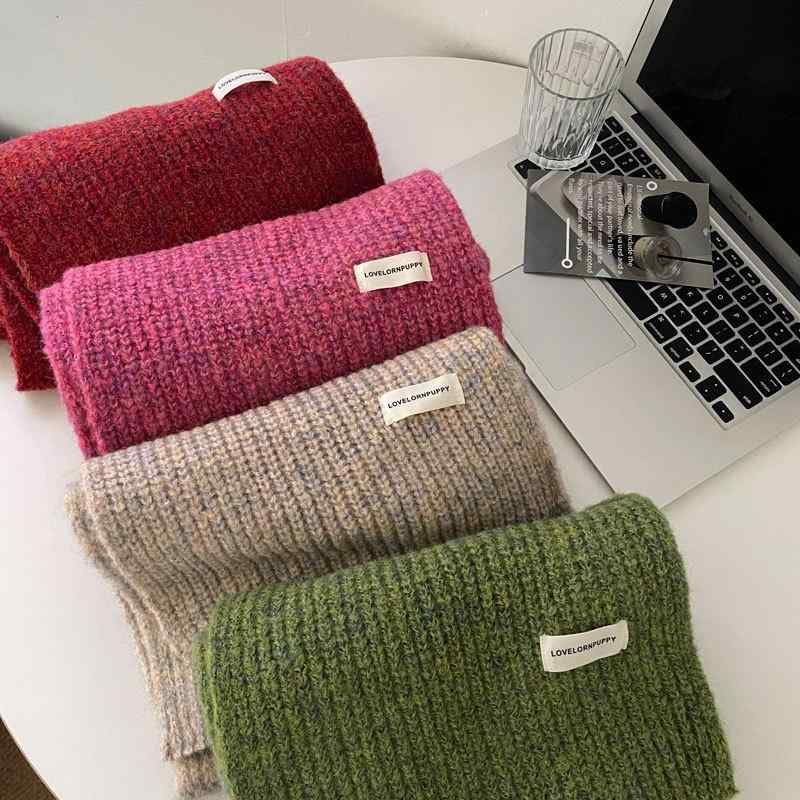 マフラー レディース 羊毛混紡 ストール ロング あったか 防寒 保温 無地 韓国風 ファッション おしゃ..