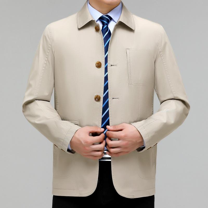 ジャケット メンズ 秋冬 綿100% コットンジャケット ゆったり ルーズフィット 襟付き 通気性 耐摩耗性 ビッグサイズ 大きいサイズ カジュアル ビジネス 通勤 アウター ブルゾン 中高年 パパ向け 無地 シンプル ダークカラー