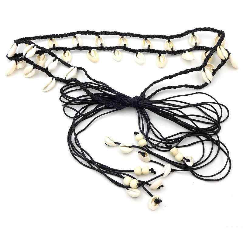 ベルト レディース 細身 編み込み タッセル 結び ウエストチェーン ワックスコード レトロ エスニック ..