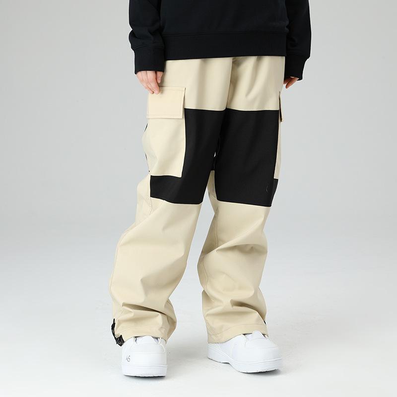 スキー スノーボード パンツ 男女兼用 ユニセックス 防風 防水 透湿 保温 耐摩耗 オーバーサイズ ビッ..