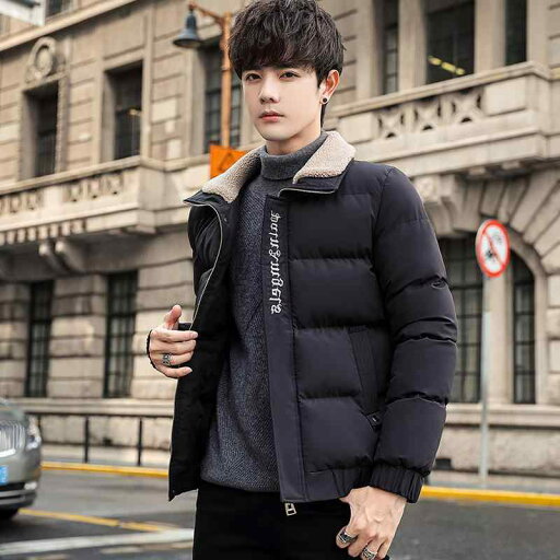 中綿ジャケット メンズ 男性用 韓国風 スリムフィット ショート丈 取り外し可能 ファー襟 ビッグサイズ 冬物 カジュアル イージーケア ジップアップ 中綿ジャケット メンズ 男性用 韓国風 スリムフィット ショート丈 取り外し可能 ファー襟 ビッグサイズ 冬物 カジュアル イージーケア ジップアップ