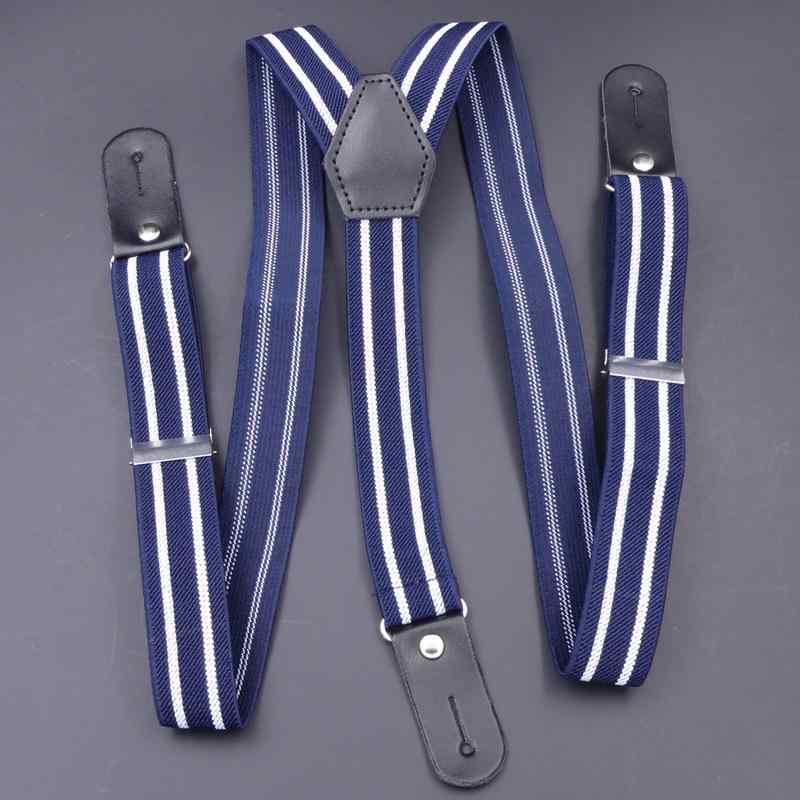 サスペンダー メンズ レディース キッズ 子供 長さ調節可能 伸縮性 Y型 3点クリップ式 英国風ストライ..