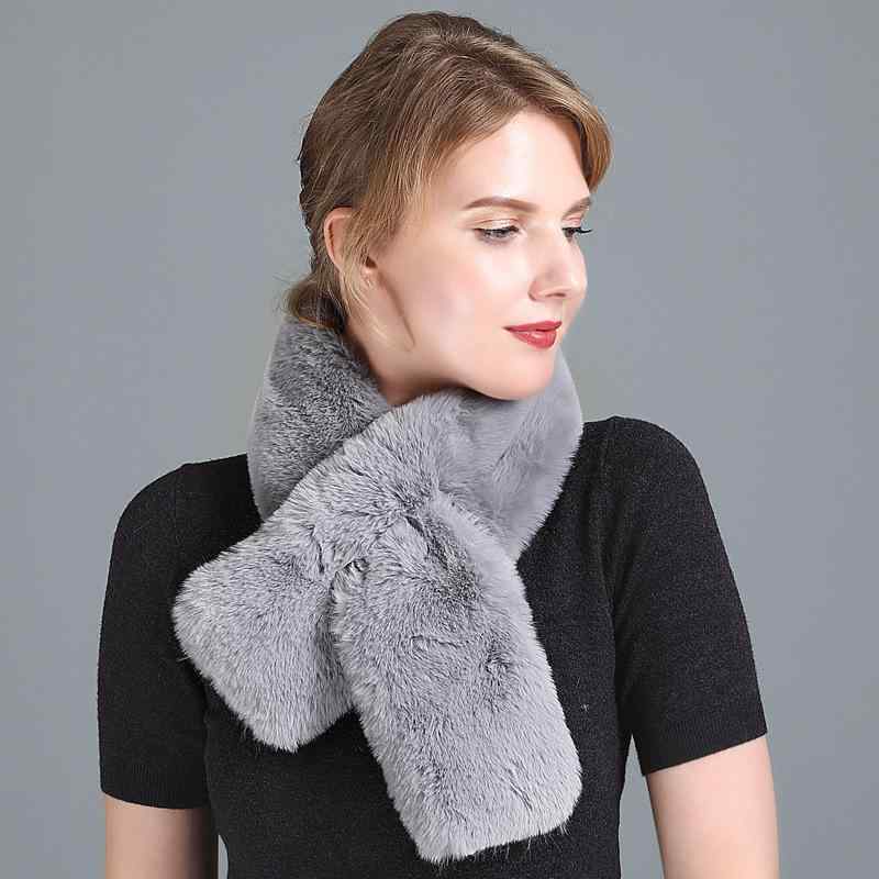 マフラー レディース 女性用 厚手 あったか 防寒 保温 フェイクファー ラビットファー風 両面 リバーシブル 冬物 秋冬 かわいい 着回し デイリーユース ネックウォーマー スヌード ショール グラデーション 配色