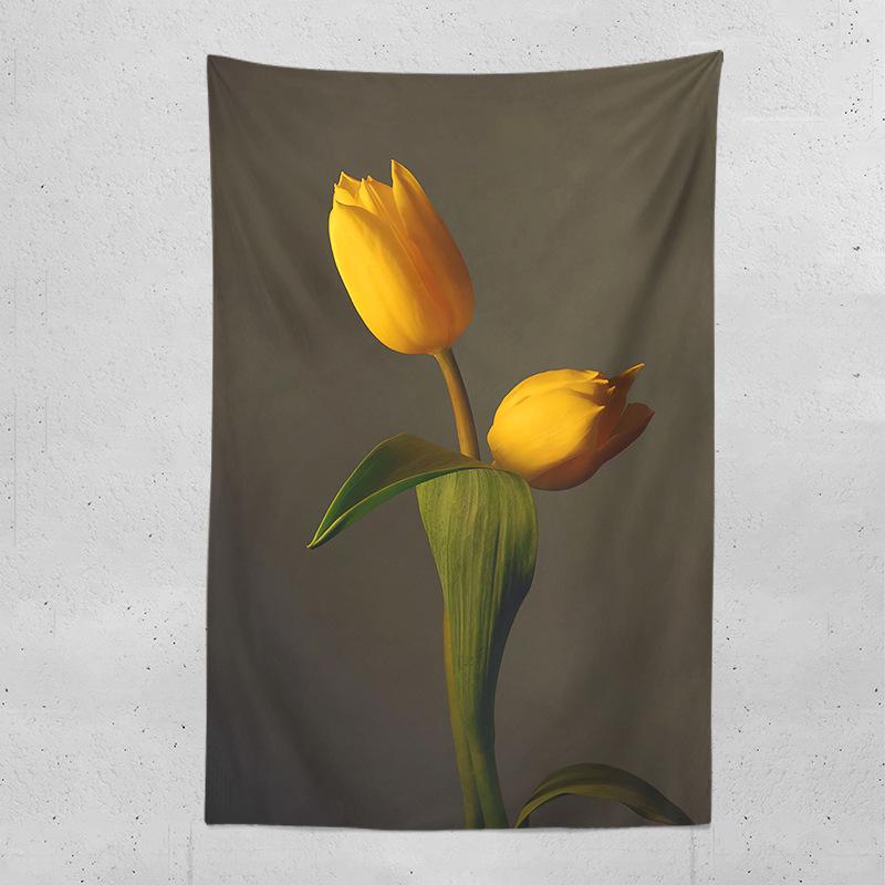 タペストリー 北欧風 シンプル おしゃれ 花瓶 植物 花柄 ボタニカルデザイン 壁掛け アートポスター 背景布 インテリア装飾 ポリエステル フランネル生地(x2)