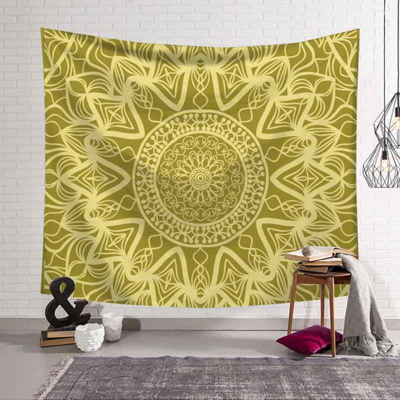 タペストリー マンダラ 3D デジタルプリント 北欧風 スクエア ポリエステル製 壁掛け おしゃれなウォールデコレーション インテリア 部屋 リビング 玄関 装飾(x2)