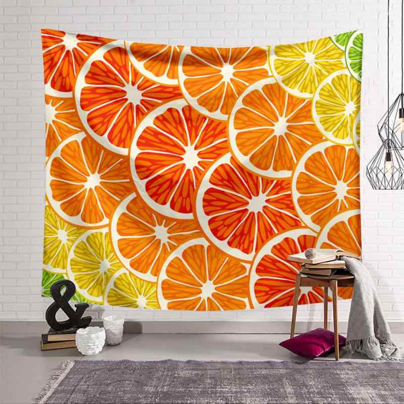 タペストリー カラフル 野菜 フルーツ ドーナツ柄 デジタルプリント モダン シンプル おしゃれ 壁掛け ..