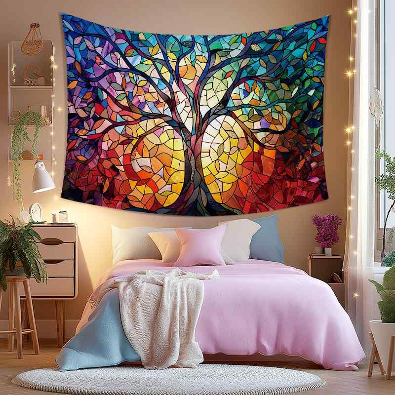 タペストリー 森林 風景画 美しい ポリエステル素材 モダン シンプル 長方形 壁掛け 洗濯可能 ウォールデコレーション 寝室 リビング インテリア