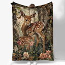 フランネルブランケット ふわふわ やわらか 軽量 トナカイ バッファロー 自転車 キャラクター柄 ポリエステル オールシーズン リビング 寝室 オフィス