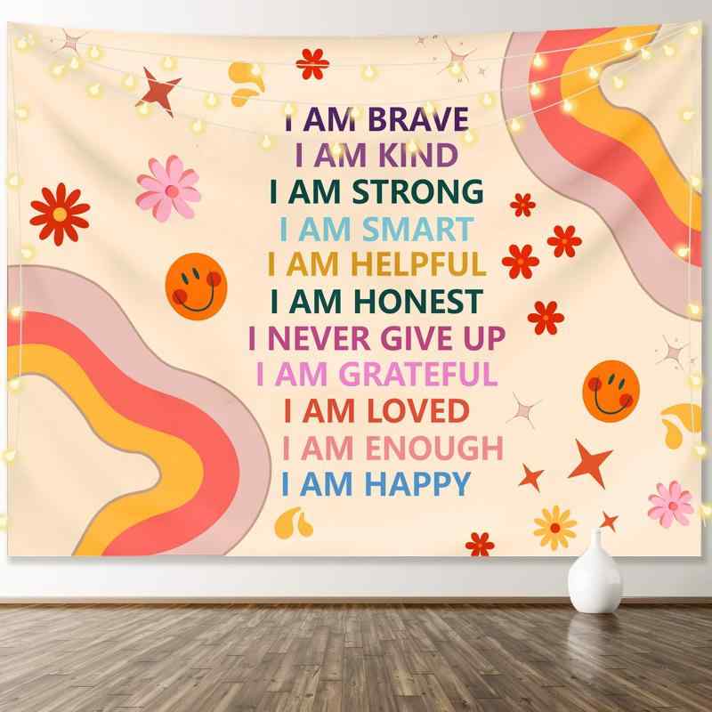 タペストリー 癒し ポジティブ おしゃれ 虹 レインボー ボヘミアン 北欧風 リビング 寝室 壁掛け ウォ..