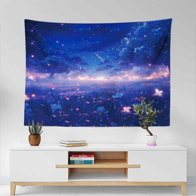 タペストリー 星空柄 ポリエステル製 家庭用 リビング 寝室 書斎 子供部屋 ライブ配信 背景布 ウォールデコレーション 壁飾り 長方形 洗濯可能 インテリア